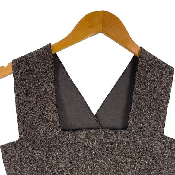 New A.L.C. Ali bronze metallic Knit Crop Top Size Medium Celebrity Style - Picture 6 of 16